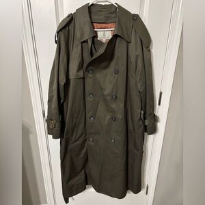 London Fog Men's Olive/brown Trench Coat